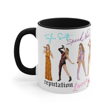 Load image into Gallery viewer, Taylor Coffee Mug - Eras Outfits, Singer Taylor Album - Taylor Mug - 11 Ounce Pink Rim and Interior - Gift for Women and Girl Fans Merch
