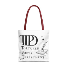 Load image into Gallery viewer, Tote Bag, Ttpd tote bag, Tutored Poets Department Tote Bag, Swifties bag, Swifties Fan Gift, Gift for Fans, Gift for Book Lovers, Ttpd Merch
