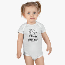 Load image into Gallery viewer, Baby Short Sleeve Onesie®, Peace Out NICU I&#39;m Moving in with my parents

