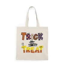 Load image into Gallery viewer, Trick or Treat Tote Bag, Halloween Tote Bag, Candy Bag, Kids Halloween Bag, Kids trick or treat candy bag, Halloween Candy Bag

