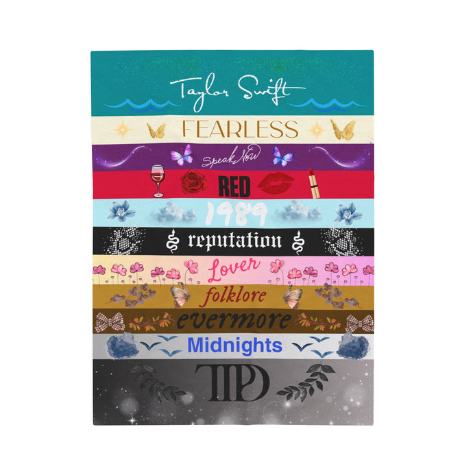 Velveteen Plush Blanket, Swifties Fan gift, Soft Plush Blanket, Gift for Teens, Gift for Her, Eras Tour, True Swifties Fan Gift, TTPD