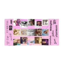 Load image into Gallery viewer, Taylor Album Inspired Beach Towel | ALL Taylor Albums | TTPD | Eras Tour | Tortured Poets Department | Swiftie Gift | Taylor&#39;s Version
