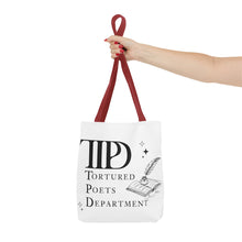 Load image into Gallery viewer, Tote Bag, Ttpd tote bag, Tutored Poets Department Tote Bag, Swifties bag, Swifties Fan Gift, Gift for Fans, Gift for Book Lovers, Ttpd Merch
