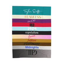 Load image into Gallery viewer, Comfy Taylor Swiftie Blanket Taylor Swiftie Throw Blanket Eras Tour Merch, Velveteen Plush Blanket, Gift for a Swiftie Fan, Gifts for Her
