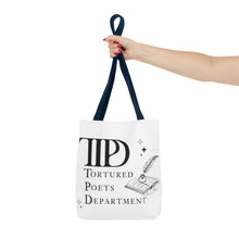 Load image into Gallery viewer, Tote Bag, Ttpd tote bag, Tutored Poets Department Tote Bag, Swifties bag, Swifties Fan Gift, Gift for Fans, Gift for Book Lovers, Ttpd Merch
