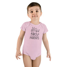 Load image into Gallery viewer, Baby Short Sleeve Onesie®, Peace Out NICU I&#39;m Moving in with my parents
