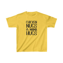Load image into Gallery viewer, Kids Cotton Tee, Kids Funny Shirt, Chicken Shirt, Chicken Nuggets kids t-shirt, Chicken Nugs &amp; Mama Hugs t-shirt, Gift for Kids
