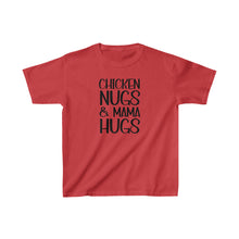 Load image into Gallery viewer, Kids Cotton Tee, Kids Funny Shirt, Chicken Shirt, Chicken Nuggets kids t-shirt, Chicken Nugs &amp; Mama Hugs t-shirt, Gift for Kids
