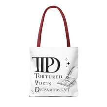 Load image into Gallery viewer, Tote Bag, Ttpd tote bag, Tutored Poets Department Tote Bag, Swifties bag, Swifties Fan Gift, Gift for Fans, Gift for Book Lovers, Ttpd Merch
