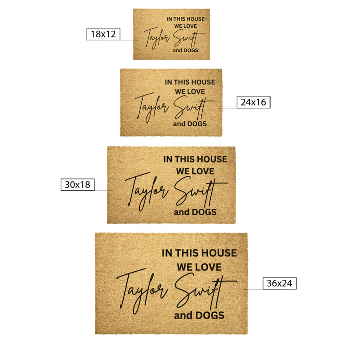 Taylor's Version Doormat | In This House We Listen To Taylor's Version | Funny Welcome Mat | Swiftie Fan Gift | Gift For Her | Christmas Gift