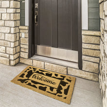Load image into Gallery viewer, oho Cow Print Doormat | Boho Decor | Cow Print | Boho Rug | Welcome Front Door Mat | Outdoor Porch Decor | Welcome Doormat | Home Gifts

