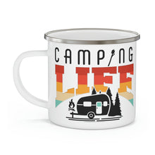 Load image into Gallery viewer, Enamel Camping Mug, Camping Mug, Campers Mug, Gift for Campers, Camping Life, Camping Coffee Mug
