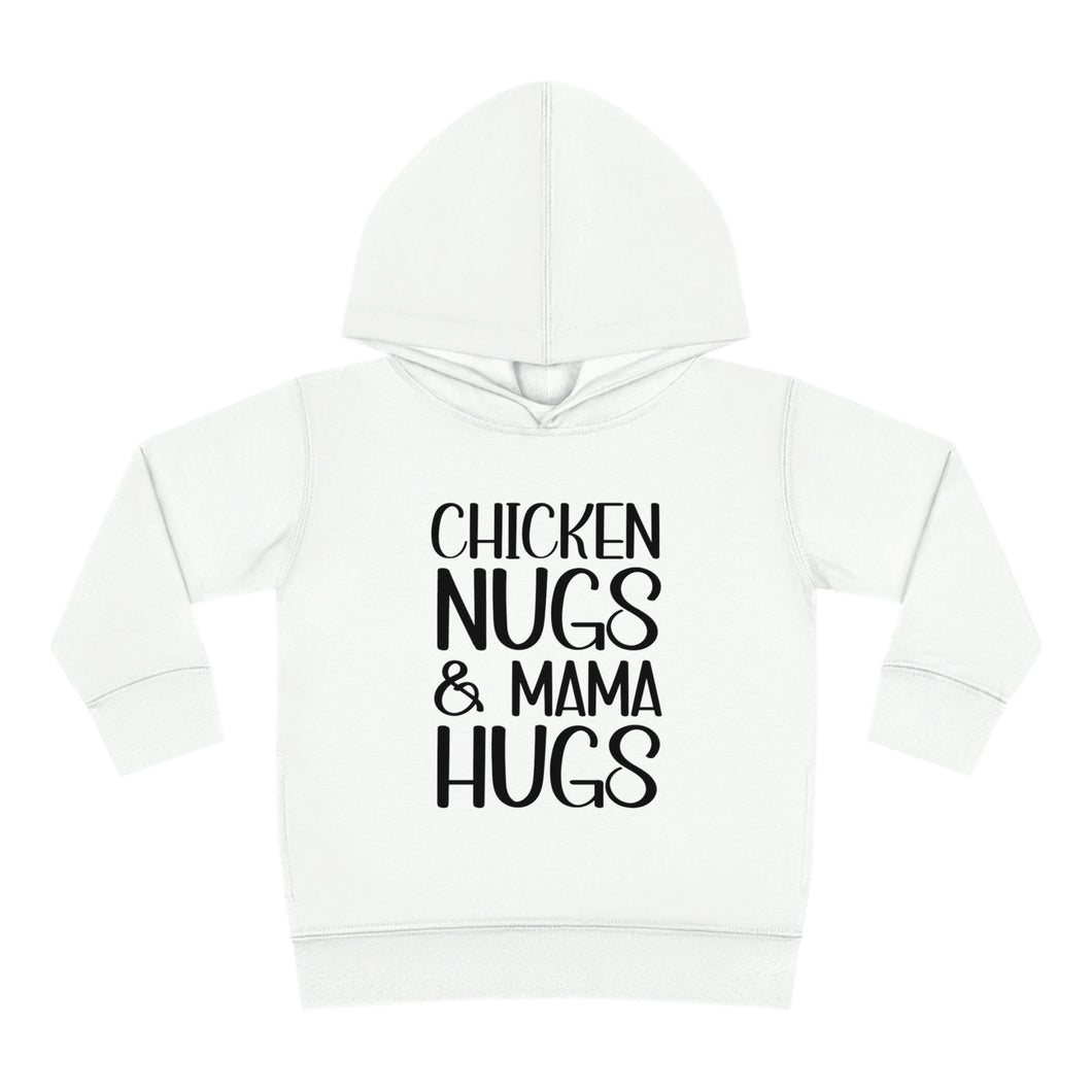 Toddler Pullover Fleece Hoodie, Chicken Nugs & Mama Hugs Hoodie, Kids Hoodie, Gift for Kids, Funny Kids Hoodie, Mama Kids Shirt