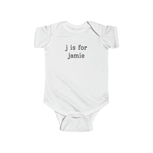 Load image into Gallery viewer, Personalized Letter Is For Name Onesie® - Vintage Bodysuit - Natural Personalized Onesie®
