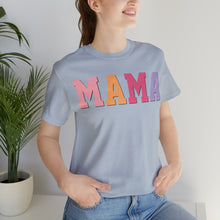 Load image into Gallery viewer, MAMA shirt, Color MAMA shirt, Gift for mom, Best friends mom, MAMA colored shirt, Mom Gift, Comfort Colors, Pregnancy Reveal Shirt

