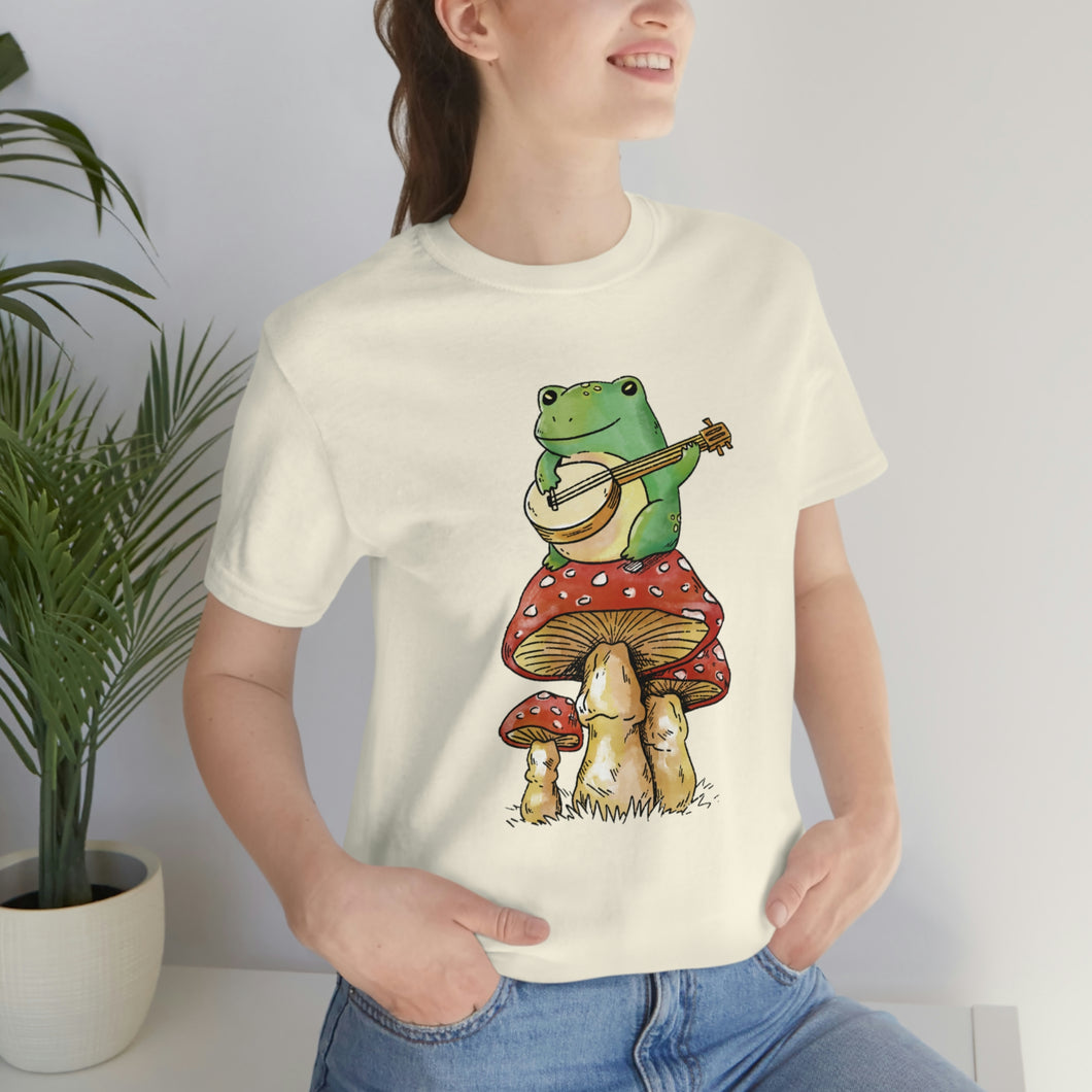Frog And Mushroom t-shirt, Vintage Classic t-shirt, Cottagecore Aesthetic, Cute Cottagecore Shirt