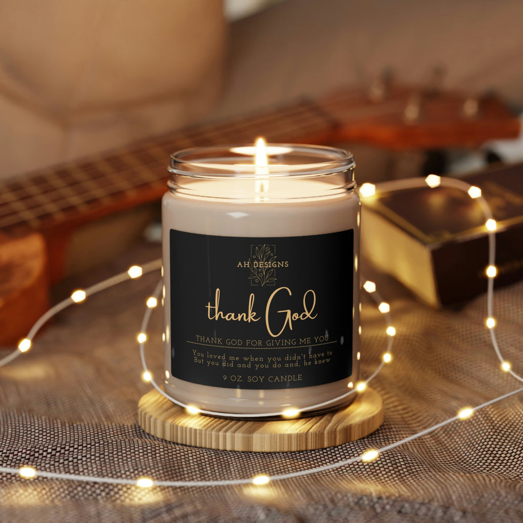 Scented Soy Candle, 9oz, Thank God, Country Music, Gift for her, Valentine's Day Gift, Just because