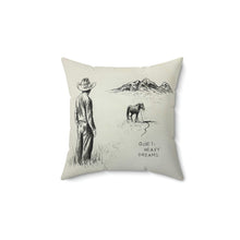 Load image into Gallery viewer, Quiet Heavy Dreams Square Pillow, Zach Bryan, Gift for Country Fan, Country Music
