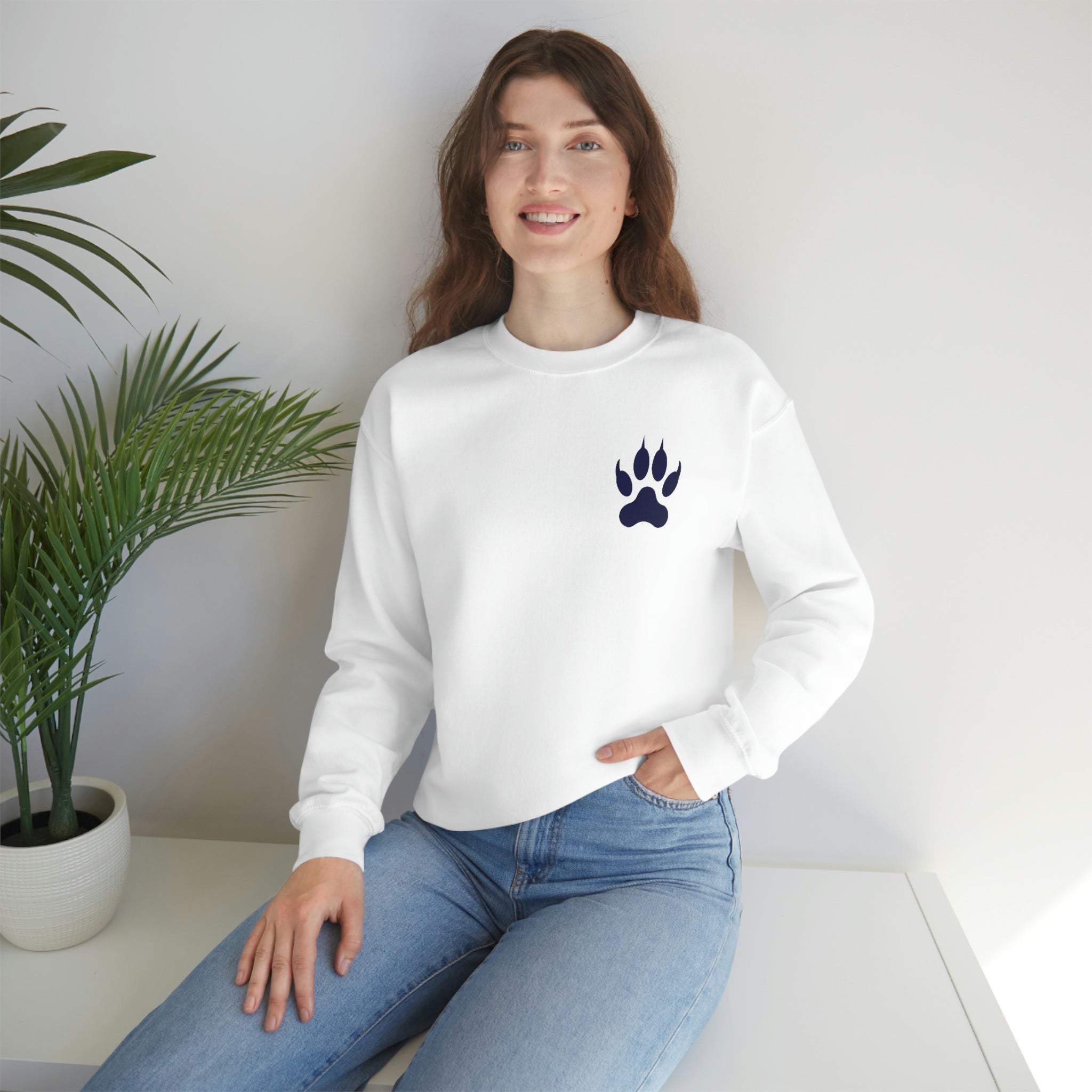 Adventure Awaits Crewneck Sweatshirt, Adventure Shirt, Gift for Her, Camping Sweatshirt, Bear Paw Print