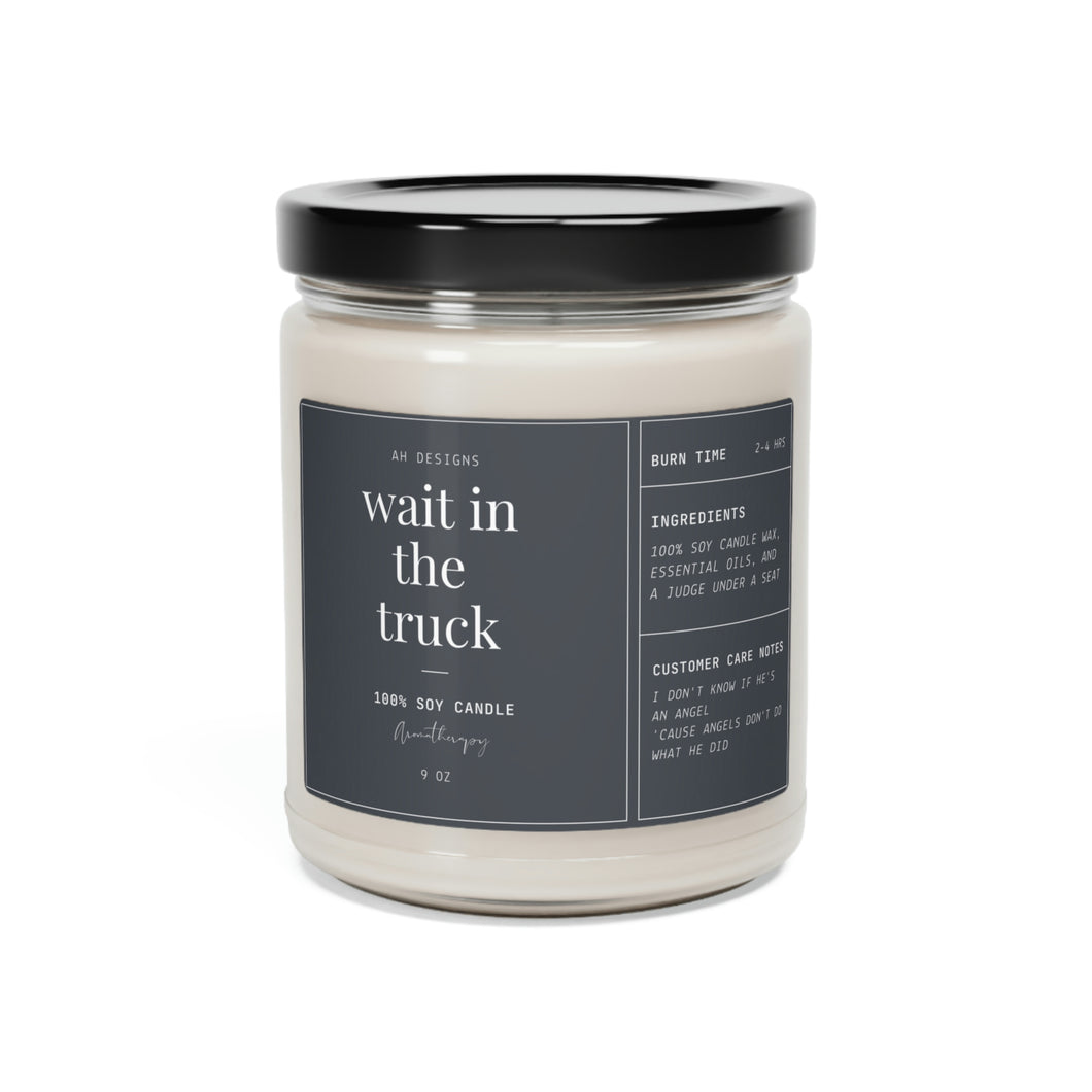 Scented Soy Candle, 9oz, Wait in the truck Candle, Country Music,
