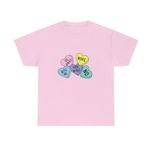 Load image into Gallery viewer, Funny Candy Heart Cotton Tee, Funny Valentine Tee, Single Lady Funny Valentines Day shirt
