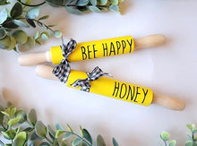 Load image into Gallery viewer, 7&#39;&#39; Bee Mini Rolling Pins, Farmhouse Tier Decor
