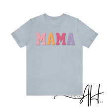 Load image into Gallery viewer, MAMA shirt, Color MAMA shirt, Gift for mom, Best friends mom, MAMA colored shirt, Mom Gift, Comfort Colors, Pregnancy Reveal Shirt
