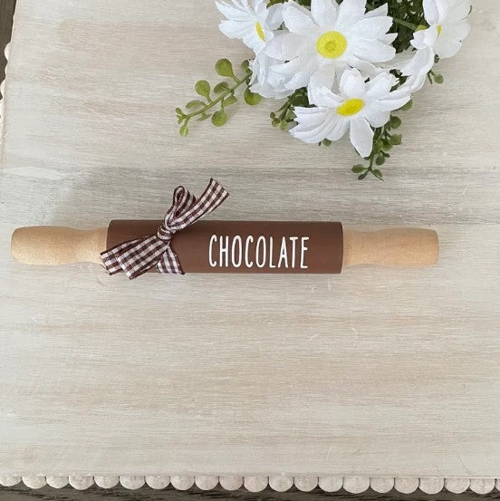 7'' Farmhouse Ice Cream Rolling Pin, Ice Cream Decor, Ice Cream Tiered Tray Decor, Mini Rolling Pin, Summer Decor, Birthday Party Decor