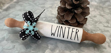 Load image into Gallery viewer, 7” Winter Farmhouse Tier Tray Mini Rolling Pin
