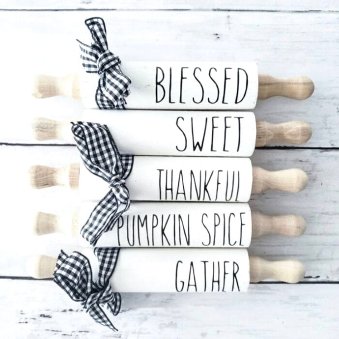 7'' Rae Dunn Inspired Mini Farmhouse Rolling Pins