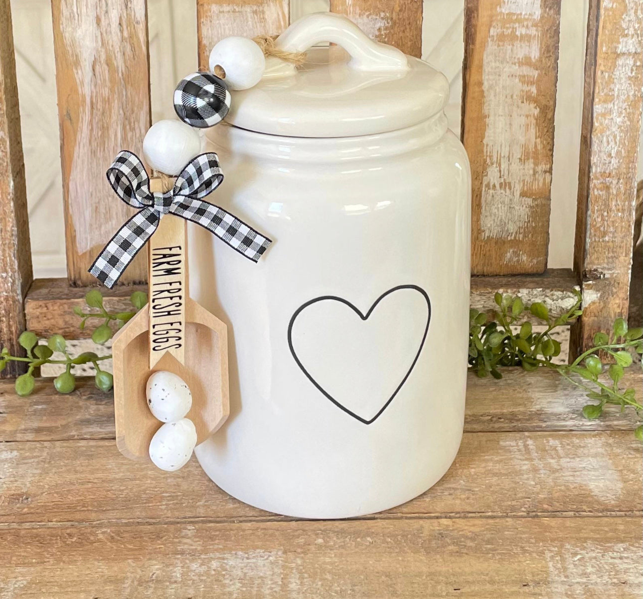 On sale Rae Dunn black Heart Canister Set