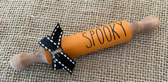 7” Halloween theme Farmhouse Tier Tray Mini Rolling Pin