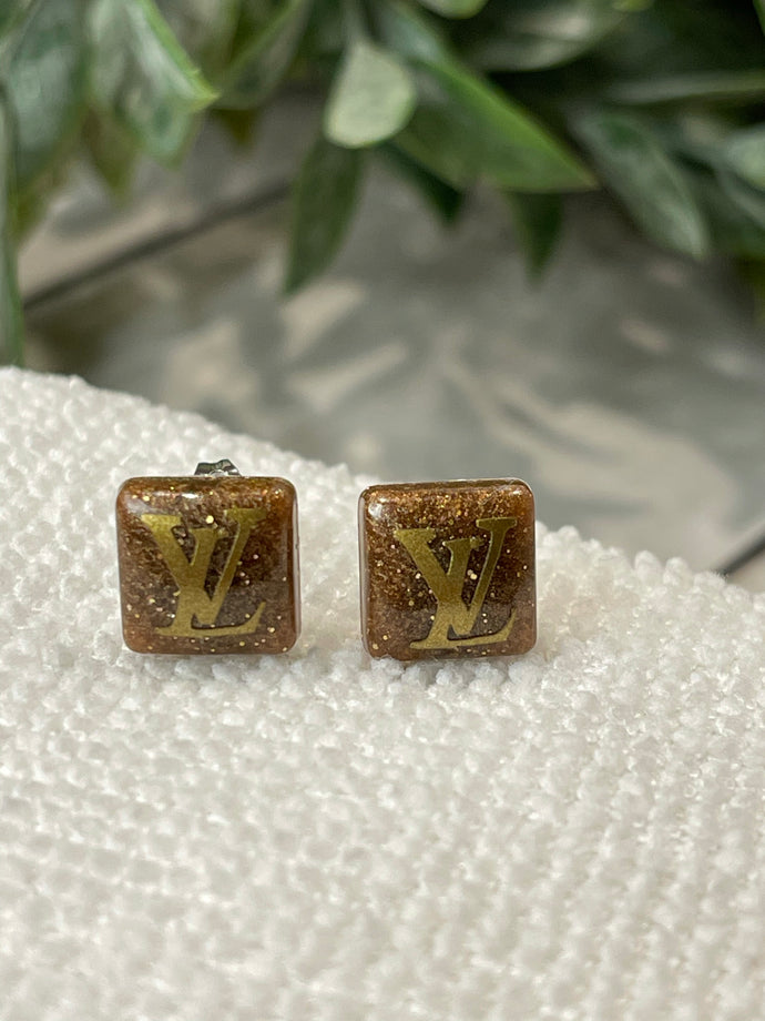 Resin Square Earrings