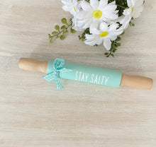 Load image into Gallery viewer, 7” Sea Inspired Mini Rolling Pin, Farmhouse Tier Tray Decor
