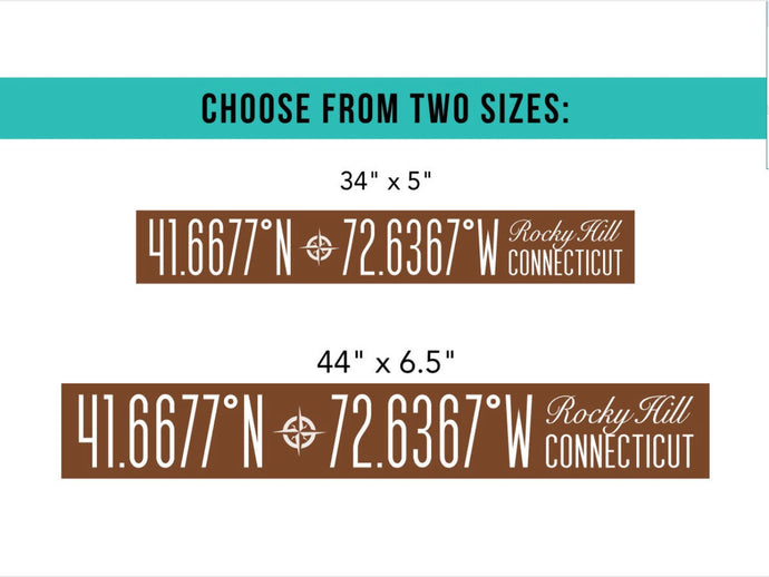 Latitude and Longitude/ Coordinates Sign