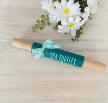 Load image into Gallery viewer, 7” Sea Inspired Mini Rolling Pin, Farmhouse Tier Tray Decor
