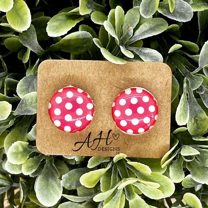 Polka Dot Stud Earrings