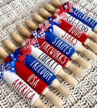 Load image into Gallery viewer, 7&#39;&#39; Patriotic Mini Rolling Pins

