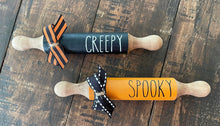 Load image into Gallery viewer, 7” Halloween theme Farmhouse Tier Tray Mini Rolling Pin
