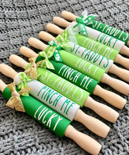Load image into Gallery viewer, 7&#39;&#39; St. Patrick’s Day Mini Rolling Pin | Tiered Tray Decoration | St. Paddy’s Home Decor
