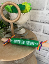 Load image into Gallery viewer, 7&#39;&#39; St. Patricks Day Tiered Tray Mini Rolling Pin, Tiered Tray Decor, Home Decor, St. Paddys Day Tiered Tray Decor, Rolling pin for tiered tray
