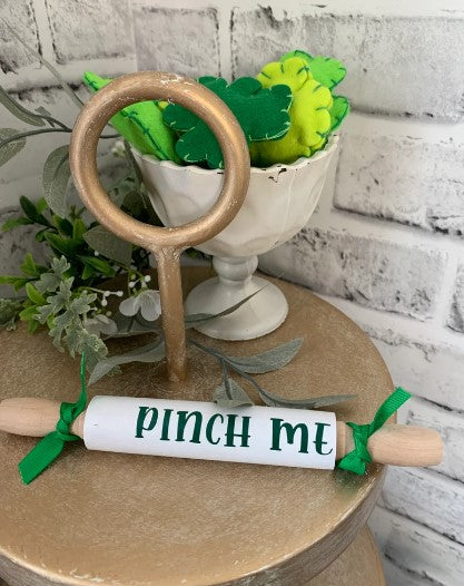 7'' St. Patricks Day Tiered Tray Mini Rolling Pin, Tiered Tray Decor, Home Decor, St. Paddys Day Tiered Tray Decor, Rolling pin for tiered tray